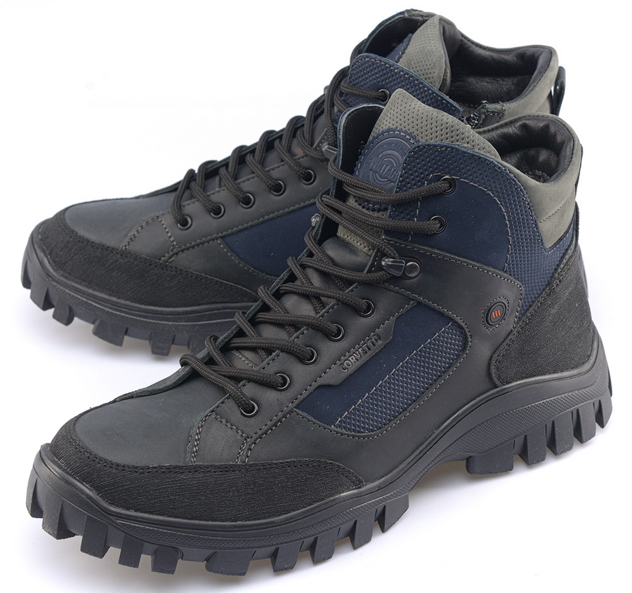 мужские кроссовки натуральная кожа(нубук) / шерсть corvetto