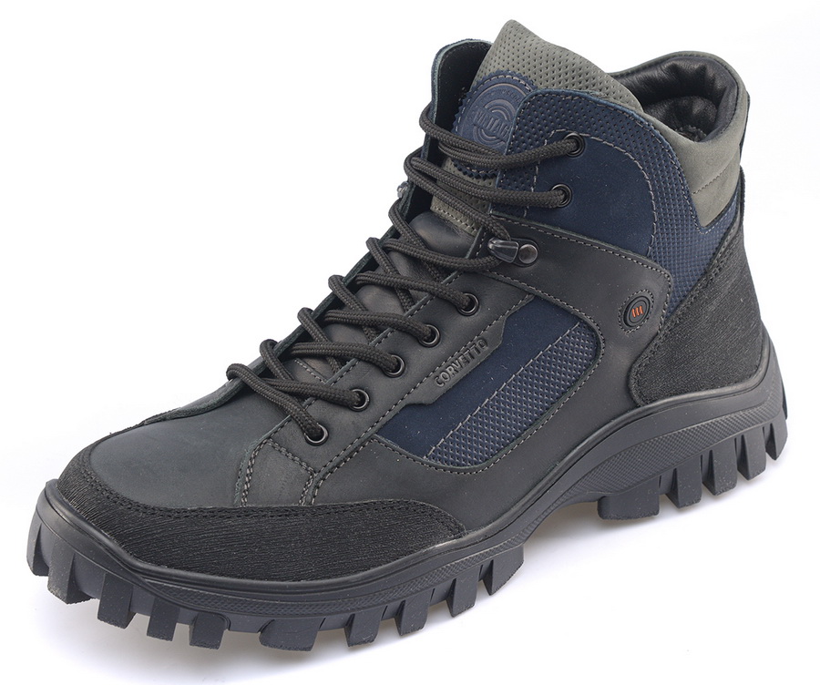 мужские кроссовки натуральная кожа(нубук) / шерсть corvetto