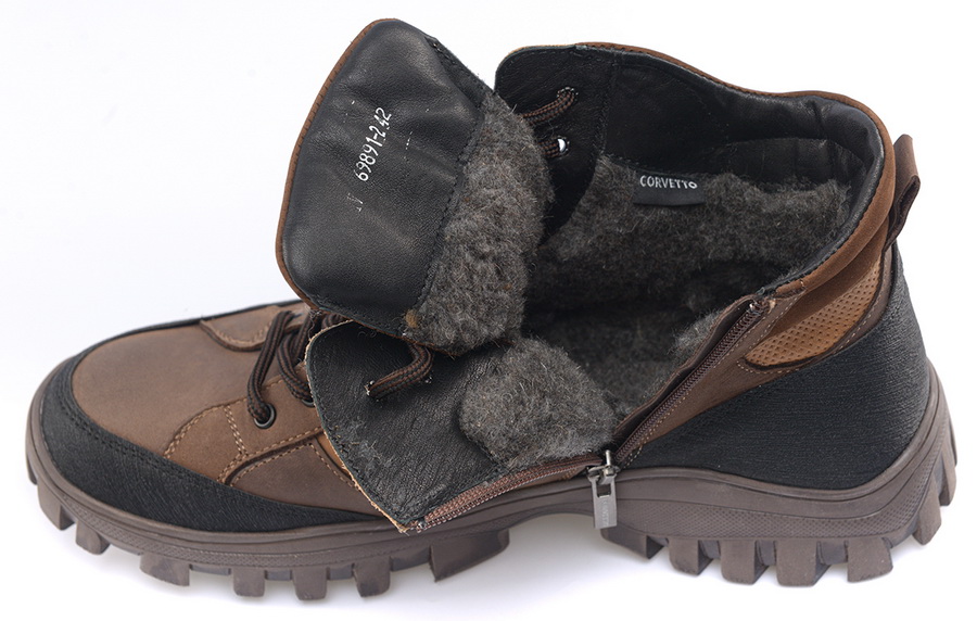 мужские кроссовки натуральная кожа(нубук) / шерсть corvetto