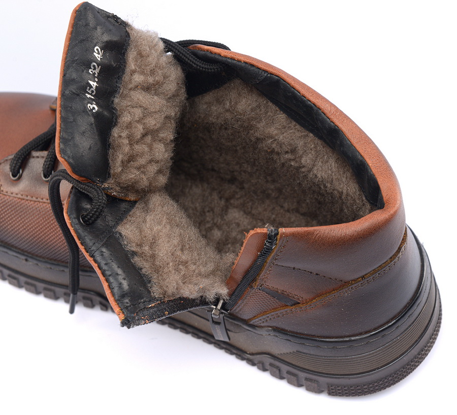 мужские ботинки натуральная кожа / натуральная шерсть corvetto