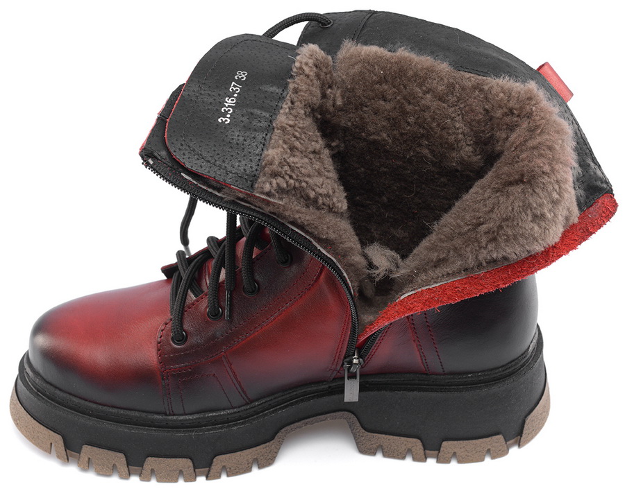 женские ботинки натуральная кожа / натуральный мех corvetto италия