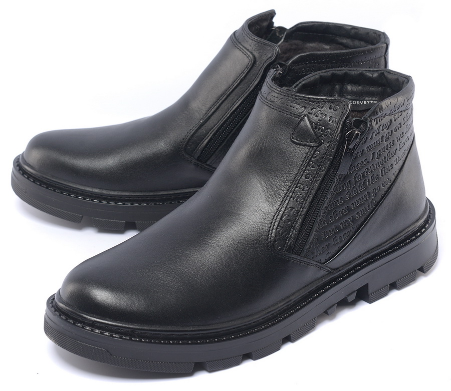 мужские ботинки натуральная кожа / натуральный мех corvetto