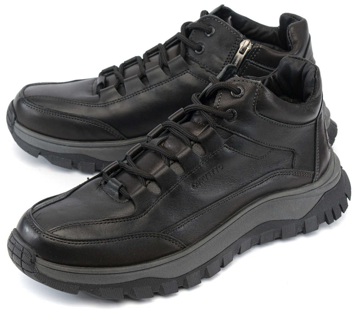 мужские ботинки полуспорт натуральная кожа / шерсть corvetto