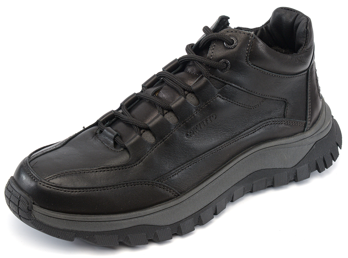 мужские ботинки полуспорт натуральная кожа / шерсть corvetto