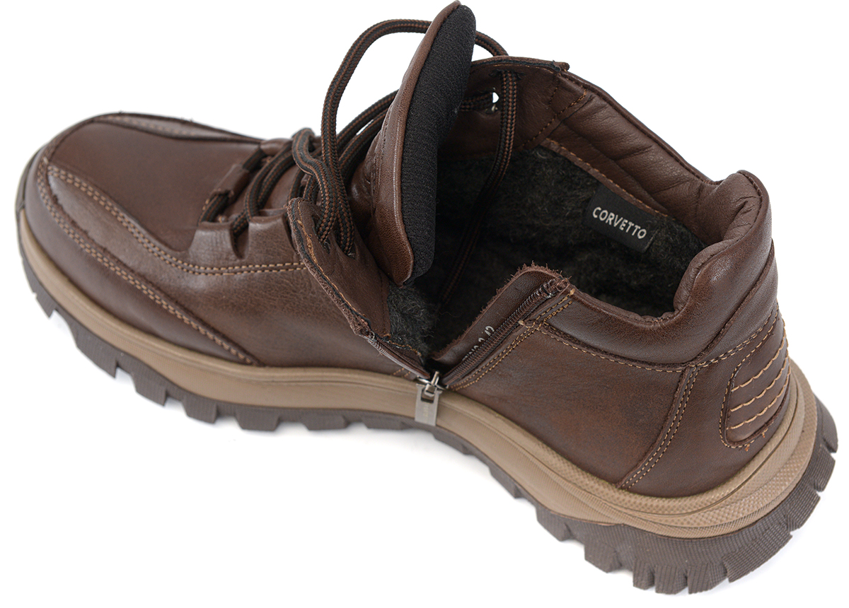 мужские ботинки полуспорт натуральная кожа / шерсть corvetto