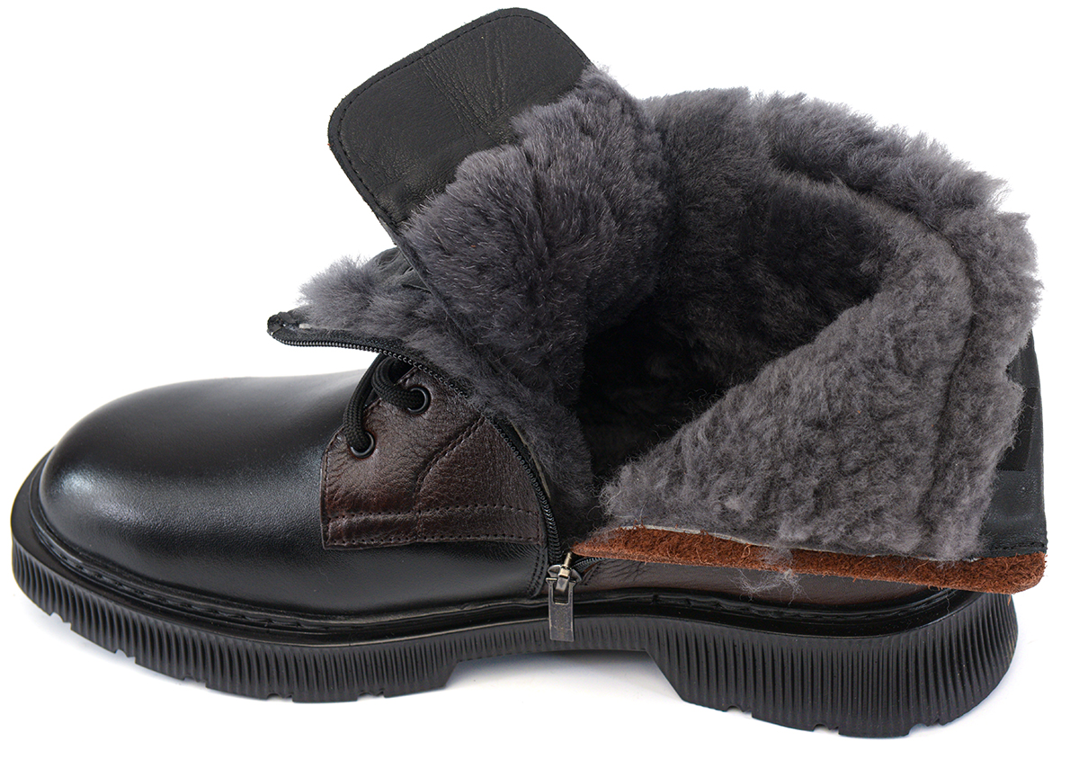 мужские ботинки натуральная кожа / натуральный мех corvetto