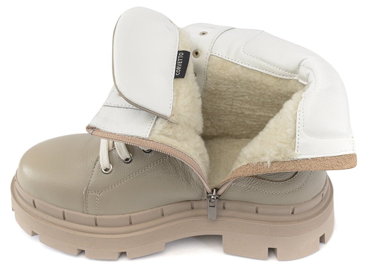 женские ботинки натуральная кожа / шерсть corvetto италия