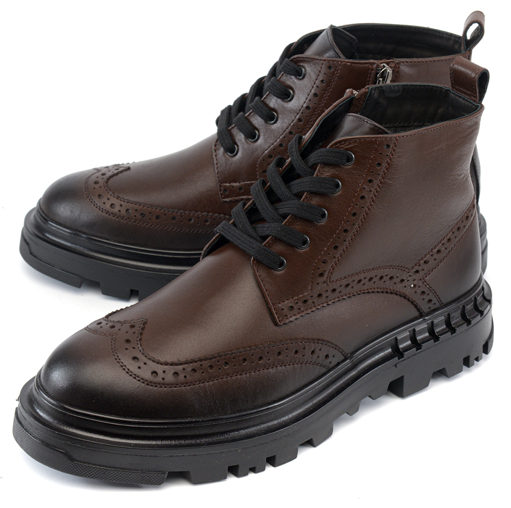 мужские ботинки натуральная кожа / шерсть corvetto