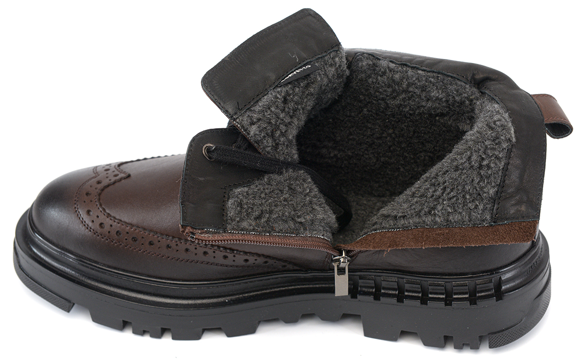 мужские ботинки натуральная кожа / шерсть corvetto