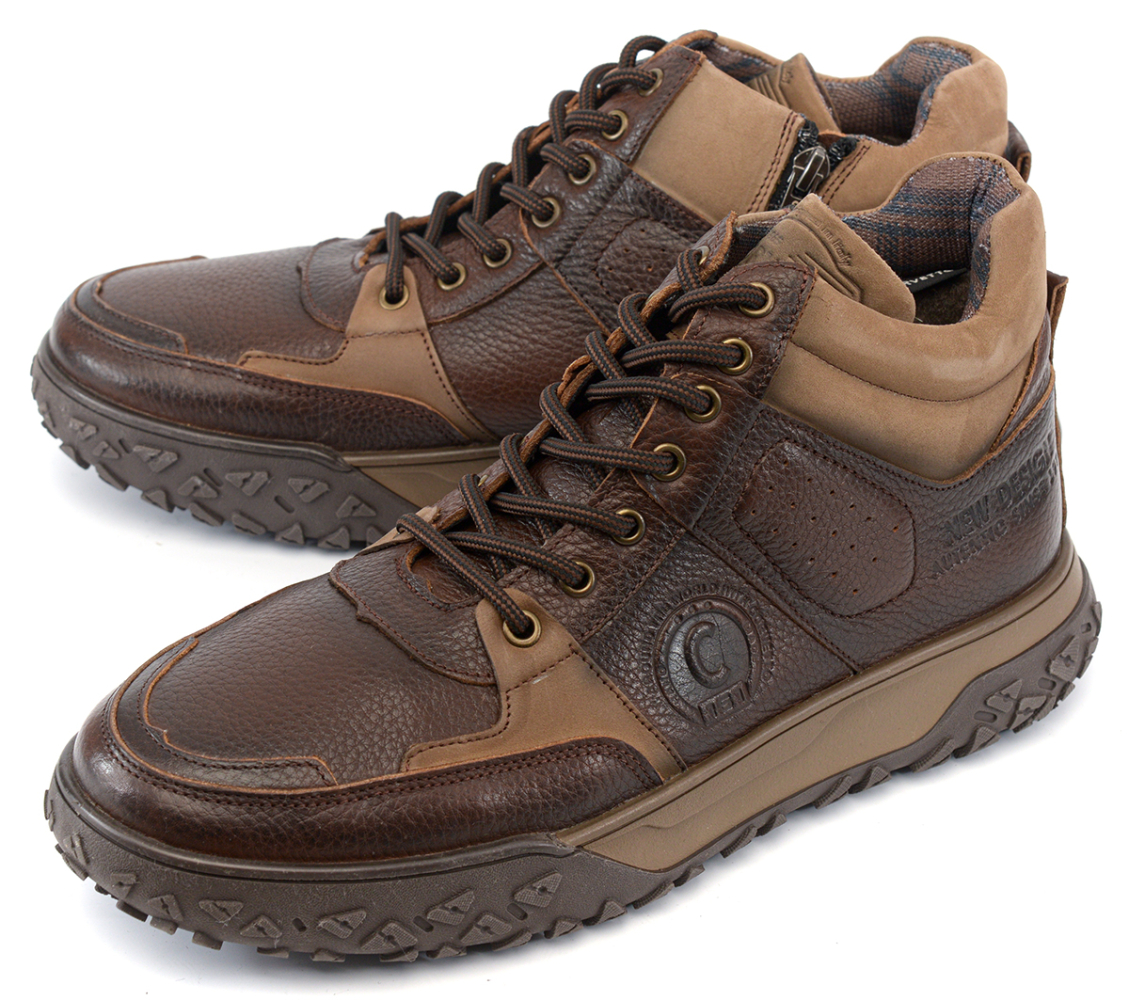 мужские ботинки полуспортивные натуральная кожа / шерсть corvetto