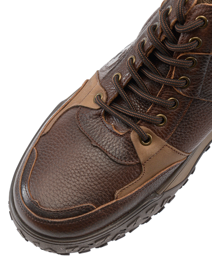 мужские ботинки полуспортивные натуральная кожа / шерсть corvetto