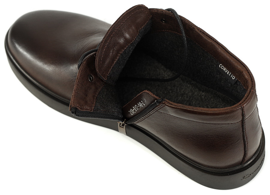 мужские ботинки натуральная кожа/байка corvetto италия