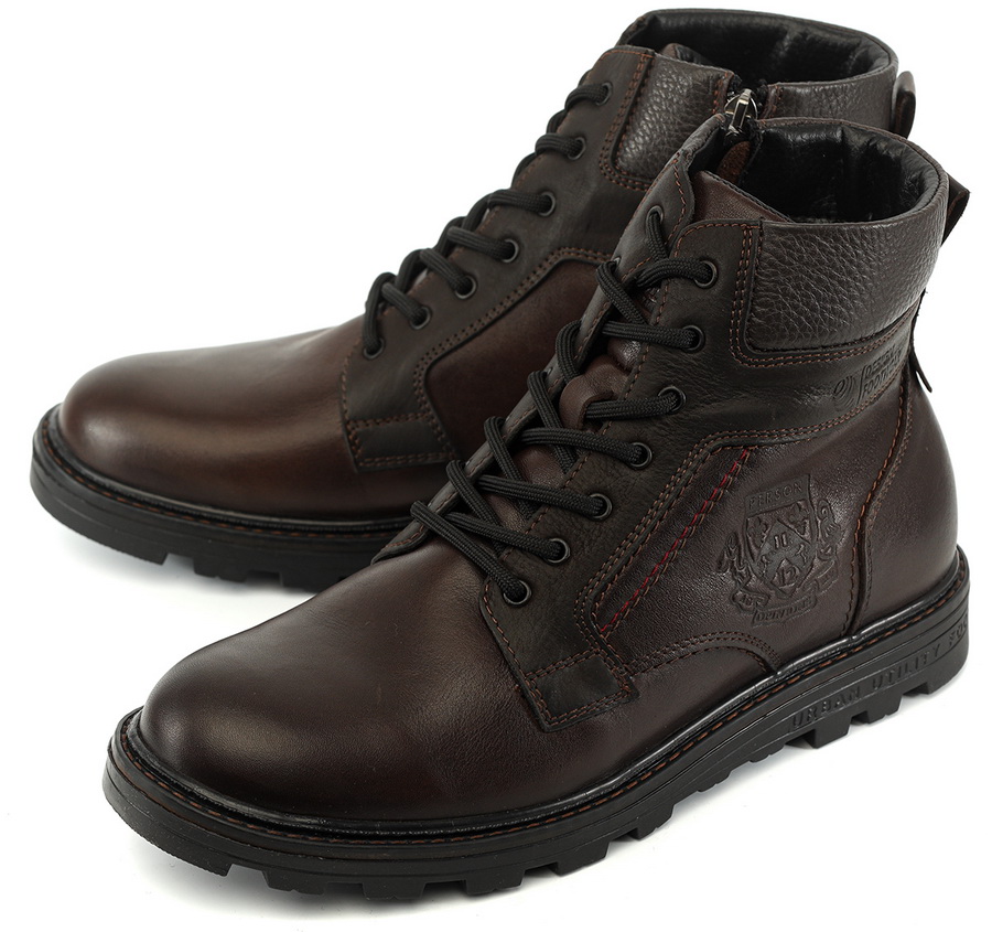 мужские ботинки натуральная кожа / шерсть россия