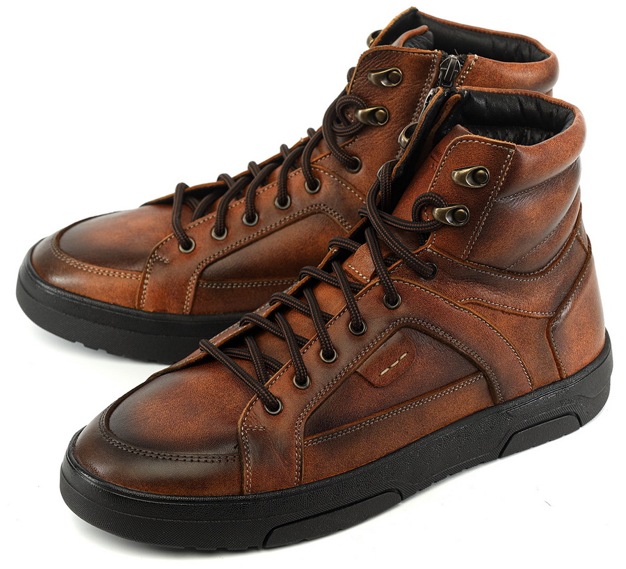 мужские ботинки натуральная кожа / шерсть wellkraft россия
