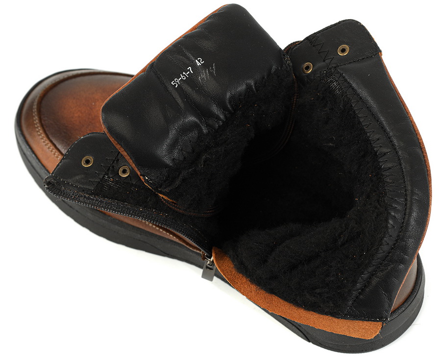 мужские ботинки натуральная кожа / шерсть wellkraft россия