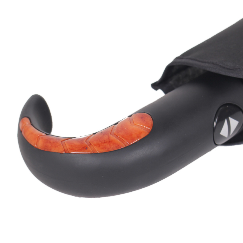 зонт мужской автомат ручка полукрюк черный zemsa швейцария/prc for tm