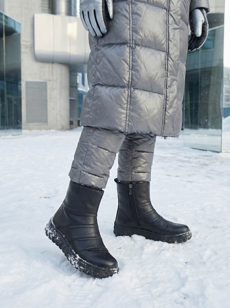 женские ботинки натуральная кожа / натуральный мех gugu германия