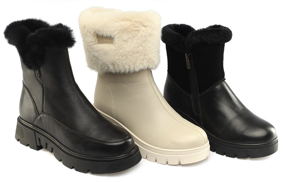 женские сапоги натуральная кожа+велюр / натуральный мех gugu германия