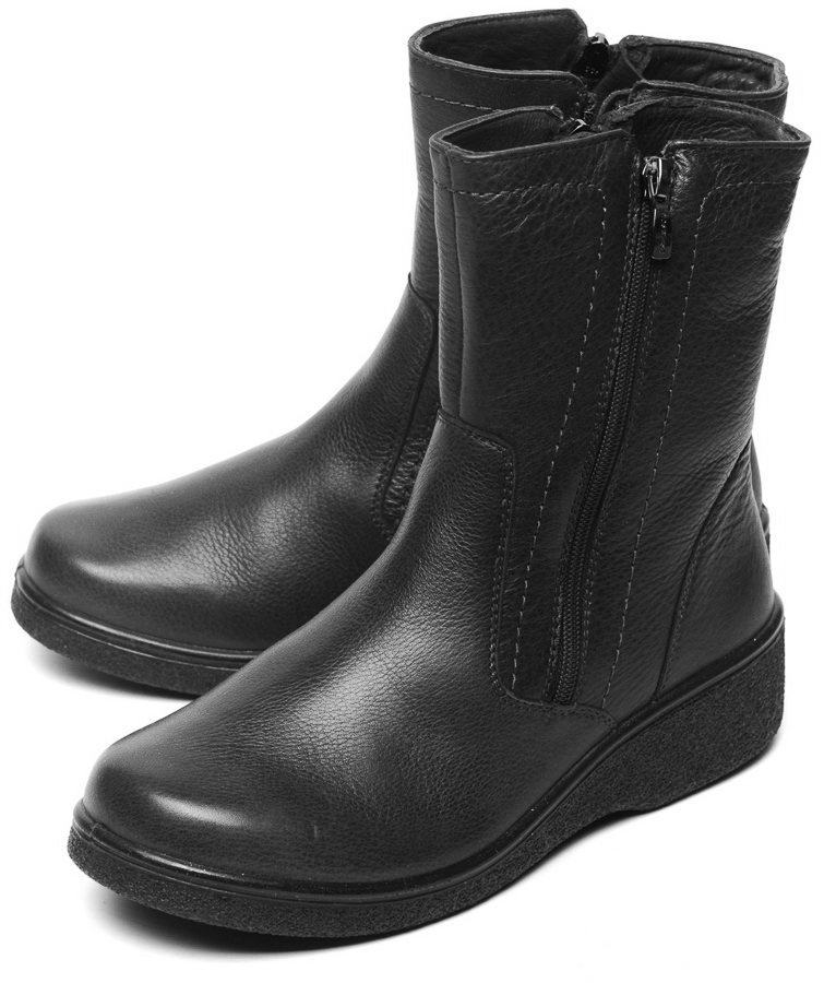 женские полусапоги натуральная кожа / шерсть росвест россия