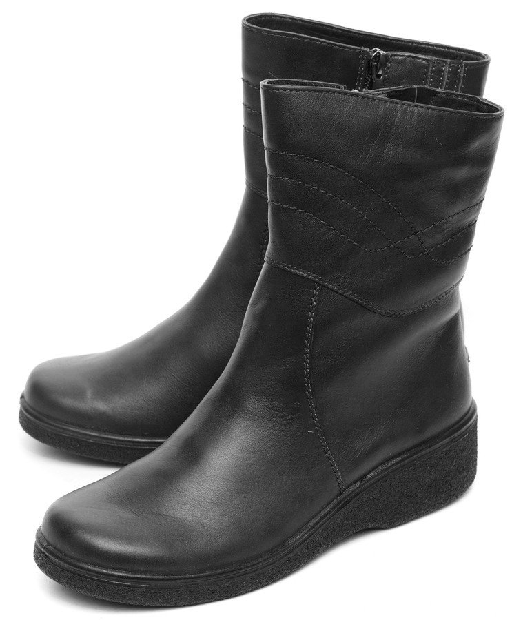 женские сапоги натуральная кожа / полушерсть росвест россия