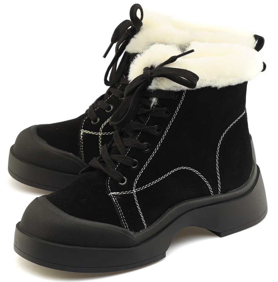 женские ботинки натуральная кожа (велюр) натуральный мех gugu германия