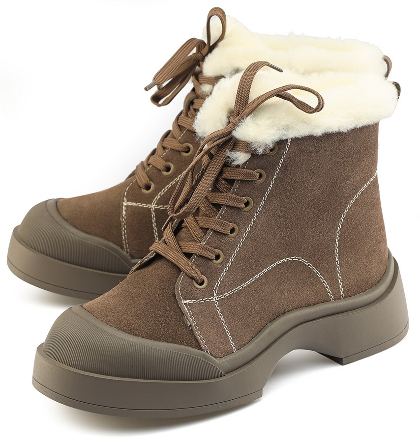 женские ботинки натуральная кожа (велюр) натуральный мех gugu германия