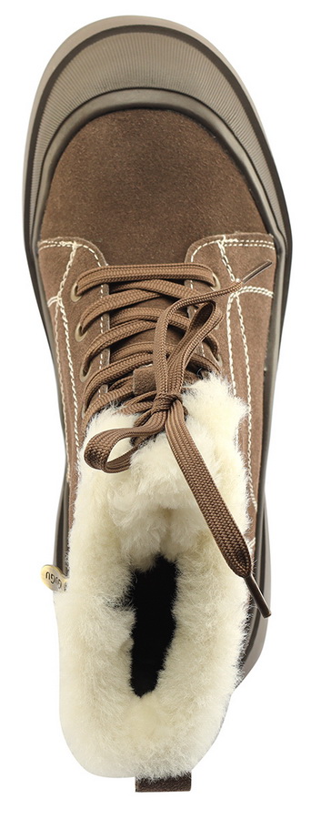 женские ботинки натуральная кожа (велюр) натуральный мех gugu германия