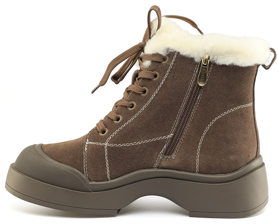 женские ботинки натуральная кожа (велюр) натуральный мех gugu германия