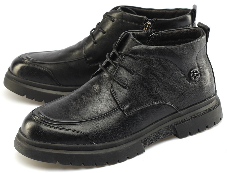 мужские ботинки натуральная кожа/байка gugu