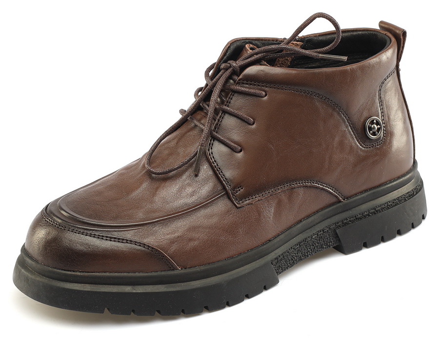 мужские ботинки натуральная кожа/байка gugu