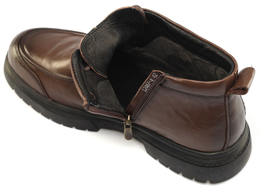 мужские ботинки натуральная кожа/байка gugu