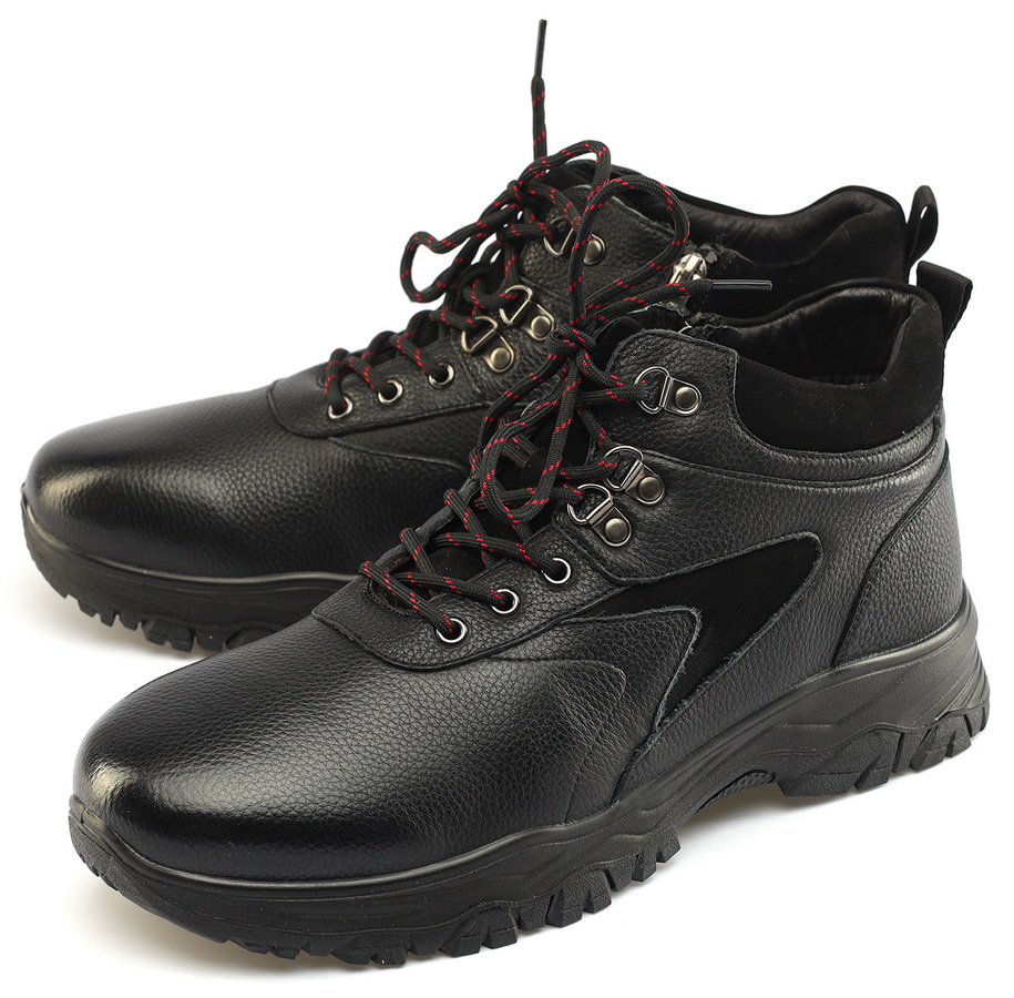 мужские ботинки натуральная кожа / натуральный мех gugu