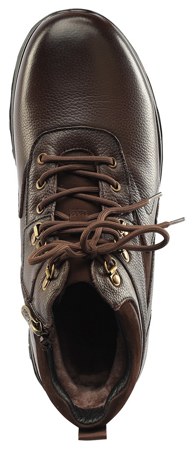 мужские ботинки натуральная кожа / натуральный мех gugu