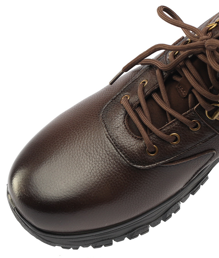 мужские ботинки натуральная кожа / натуральный мех gugu