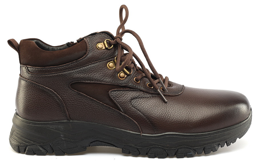 мужские ботинки натуральная кожа / натуральный мех gugu