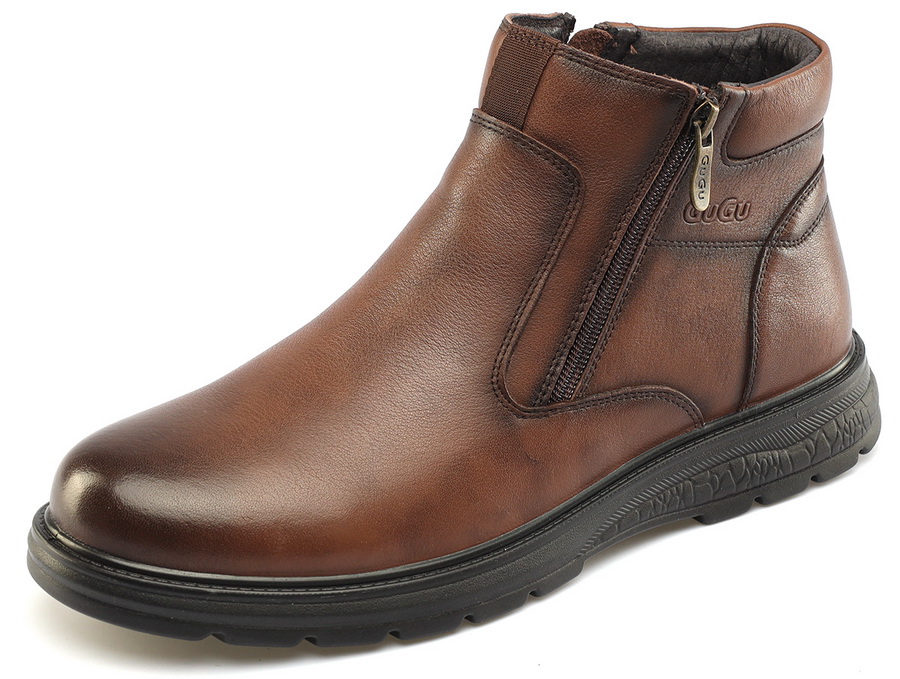мужские ботинки натуральная кожа/евромех gugu