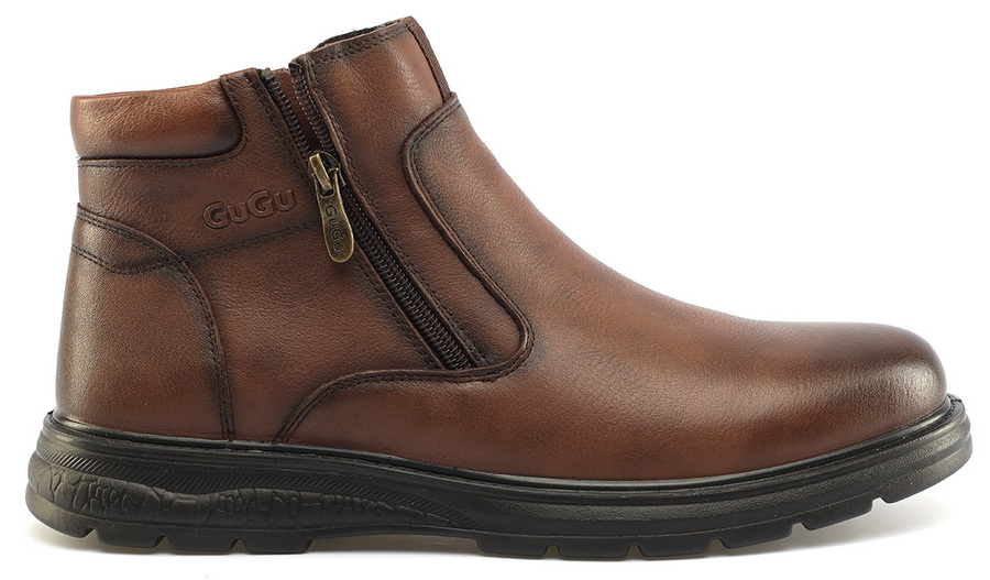 мужские ботинки натуральная кожа/евромех gugu