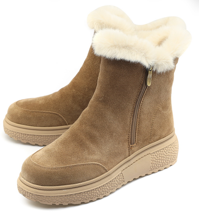 женские ботинки натуральная кожа(велюр) / натуральный мех gugu германия