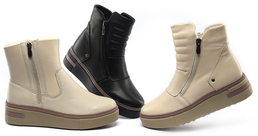 женские ботинки натуральная кожа натуральный мех gugu германия