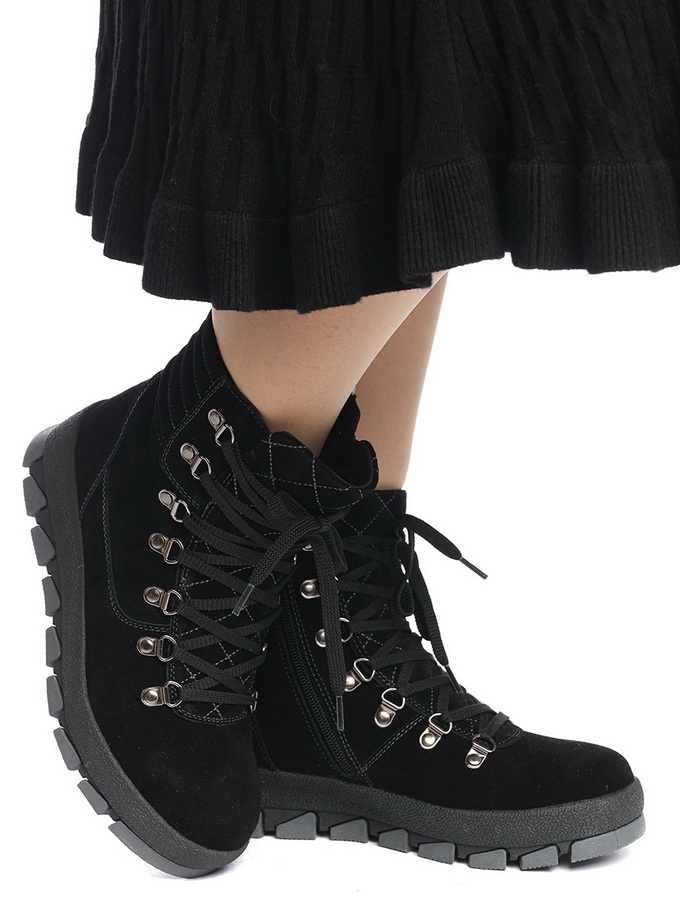 женские ботинки натуральная кожа ( велюр ) / натуральный мех gugu германия