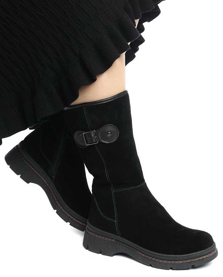 женские сапоги натуральная кожа (велюр) / натуральный мех gugu германия