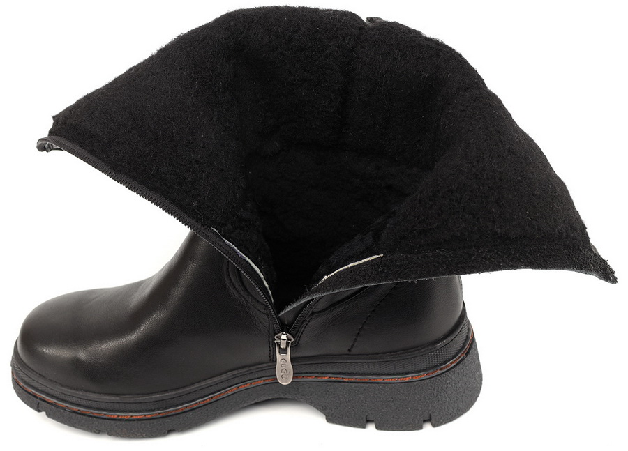 женские сапоги натуральная кожа / натуральный мех gugu германия