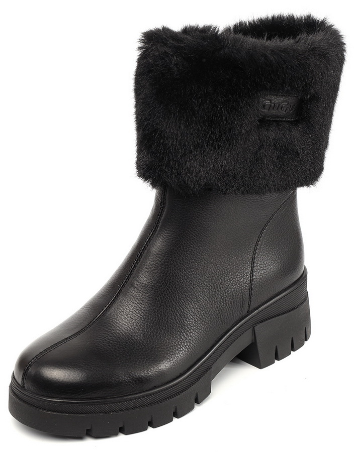 женские сапоги натуральная кожа / натуральный мех gugu германия