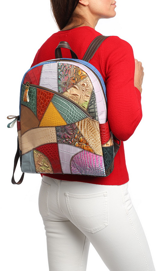 женский рюкзак натуральная кожа kikilok корея