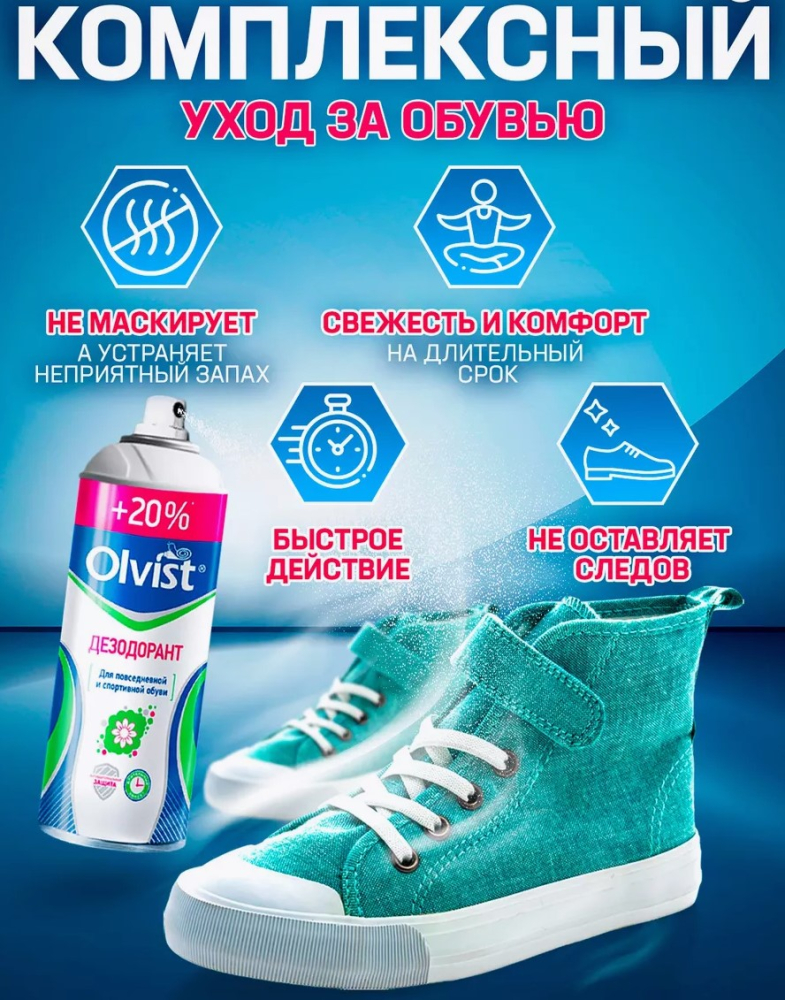 olvist дезодорант для обуви 180 мл