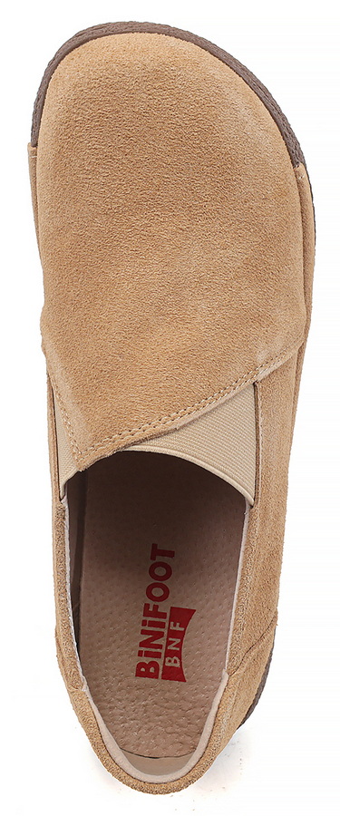 женские мокасины на танкетке натуральная кожа (замша) binifoot/bnf тайвань