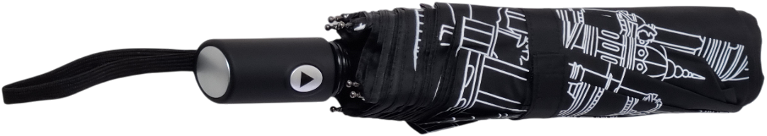 зонт черный полуавтомат prc for tm