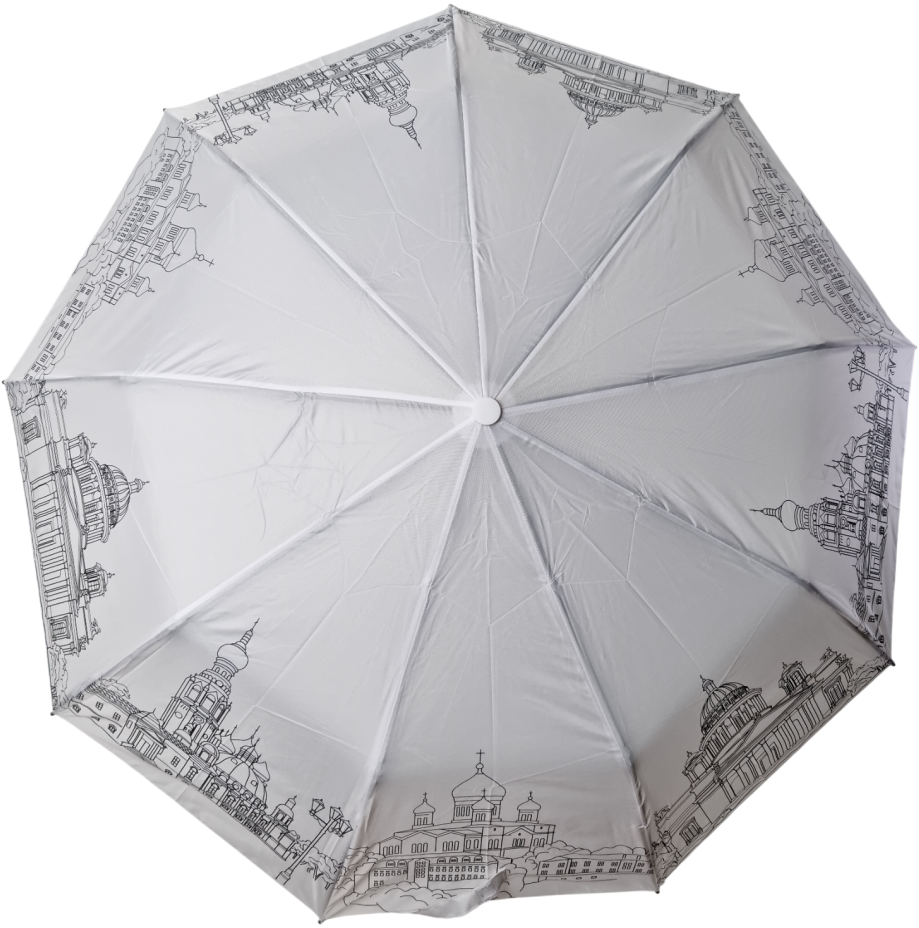 зонт черный полуавтомат prc for tm