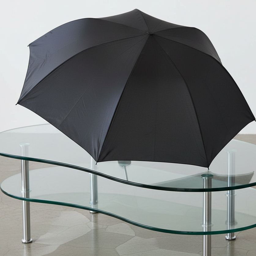 зонт черный автомат пять сложений 7 спиц