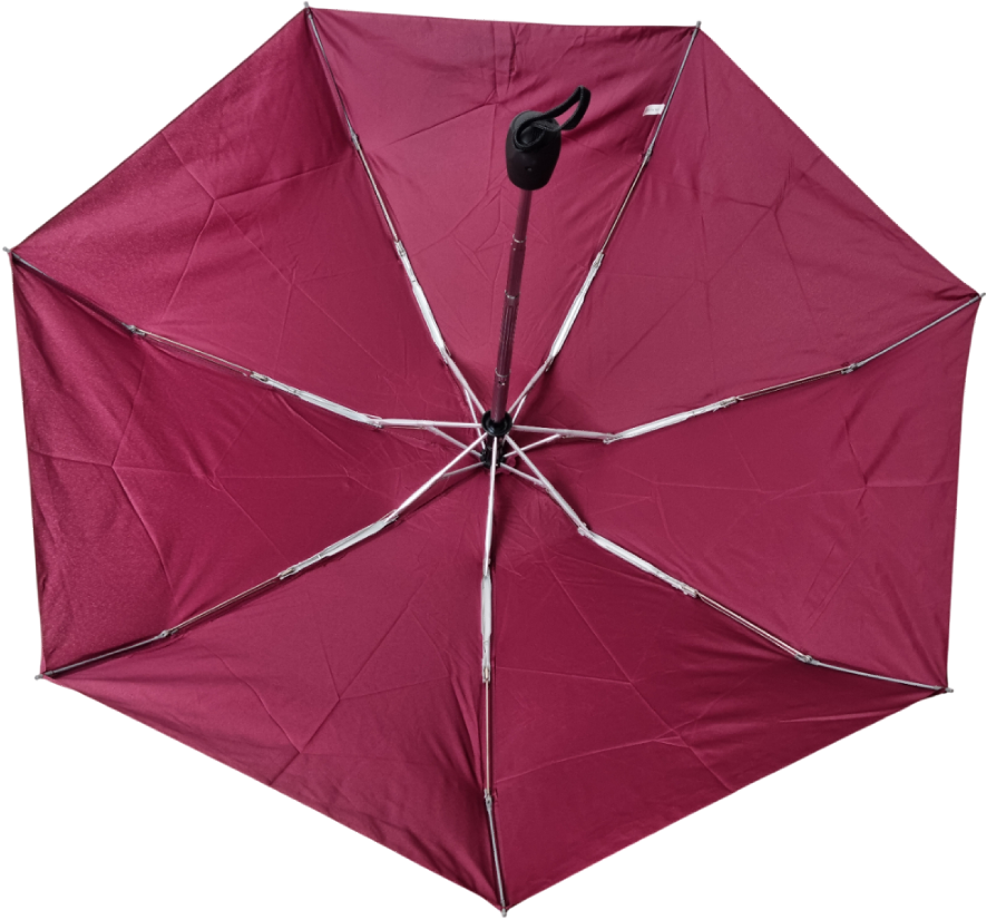 зонт бордовый автомат пять сложений 7 спиц 